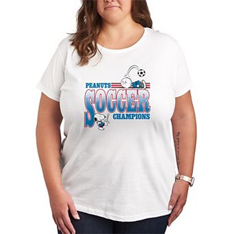 Plus Size Peanuts Soccer Champions Graphic Tee