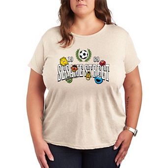 Plus Size Sesame Street Soccer Jersey Graphic Tee