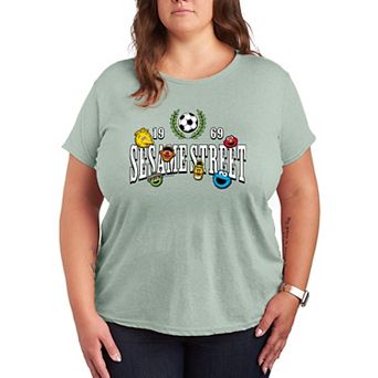 Plus Size Sesame Street Soccer Jersey Graphic Tee
