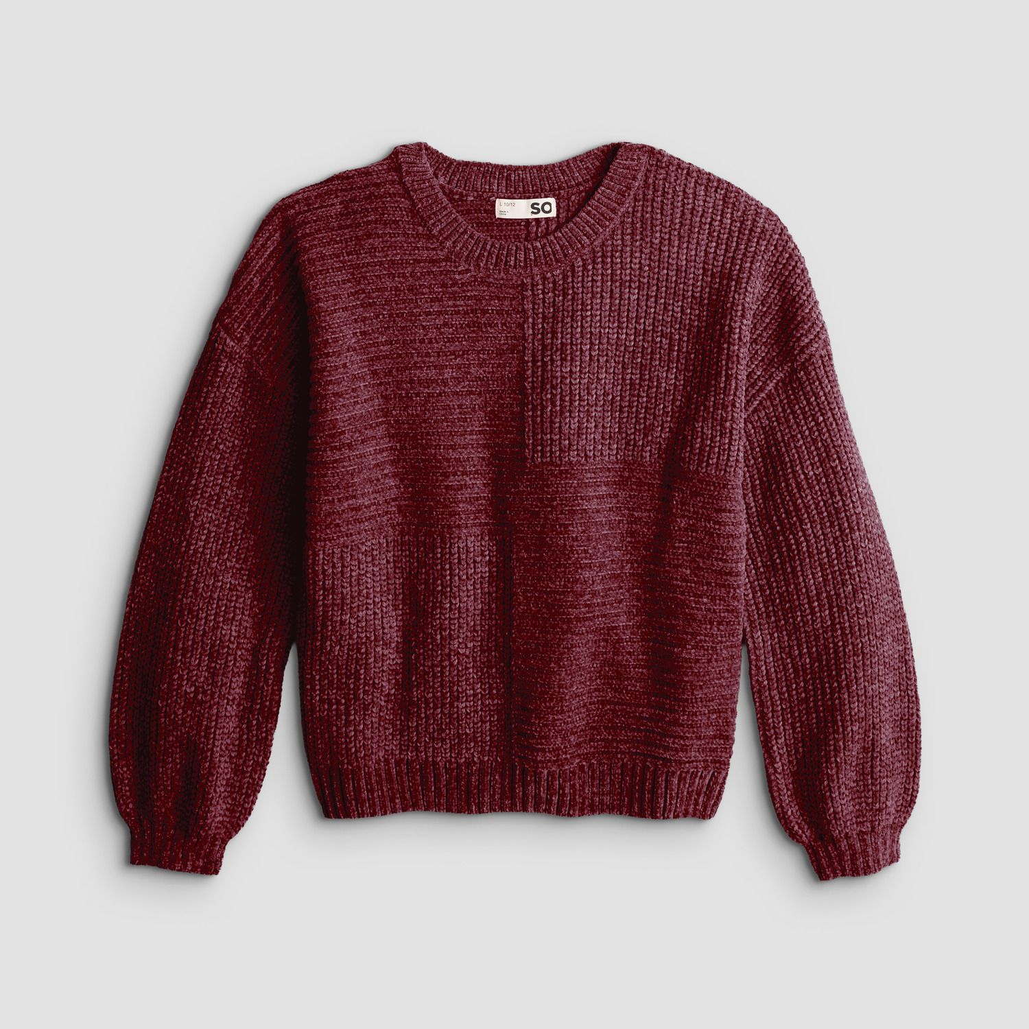 Свитер SO® Oversized Chenille для девочек, цвет: Состаренный розовый — фото 1