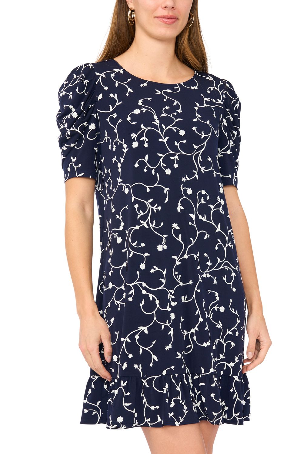 Женские платья MSK Ruched Sleeve Short Peplum Dress