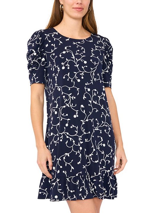 Женские платья MSK Women's MSK Ruched Sleeve Short Peplum Dress
