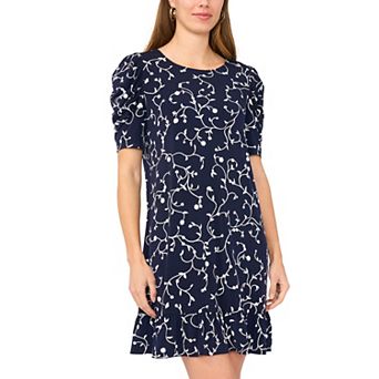 Women's MSK Ruched Sleeve Short Peplum Dress