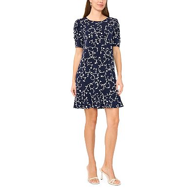 Women's MSK Ruched Sleeve Short Peplum Dress
