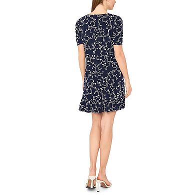 Women's MSK Ruched Sleeve Short Peplum Dress
