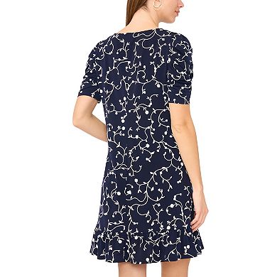 Women's MSK Ruched Sleeve Short Peplum Dress