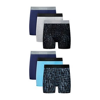 Boys 8-20 Hanes® Ultimate 5+1 Bonus Pack Cotton Stretch Moisture-Wicking Boxer Briefs