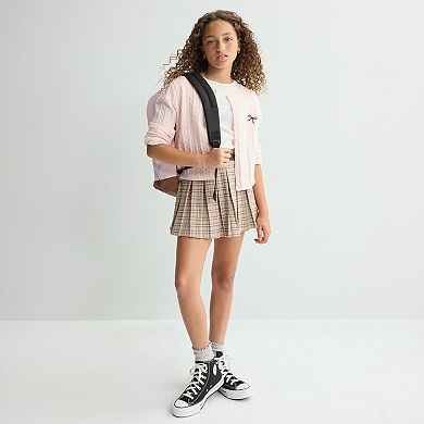 Girls 7-16 Speechless Pleated Plaid Skort