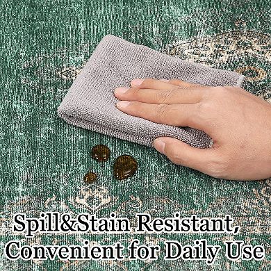 Vintage Area Rugs for Living Room Bedroom Machine Washable Soft Plush Bedside Floor Carpet