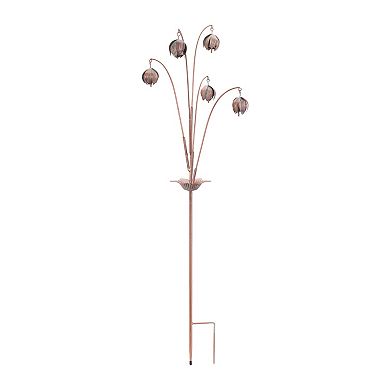 Melrose 2-Piece Iron Floral Spray Garden Stake Outdoor Decor Set