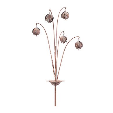 Melrose 2-Piece Iron Floral Spray Garden Stake Outdoor Decor Set