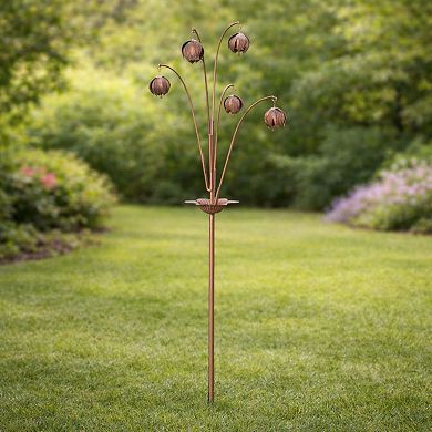 Melrose 2-Piece Iron Floral Spray Garden Stake Outdoor Decor Set