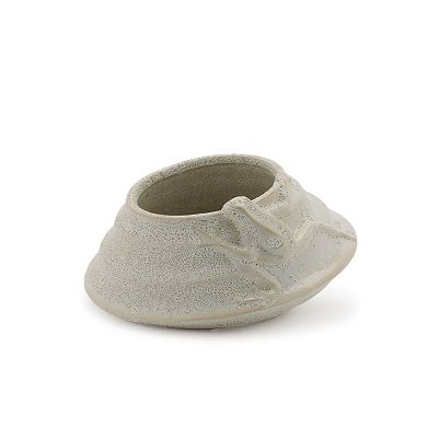 Melrose 2-Piece Round Porcelain Planter with Frog Set