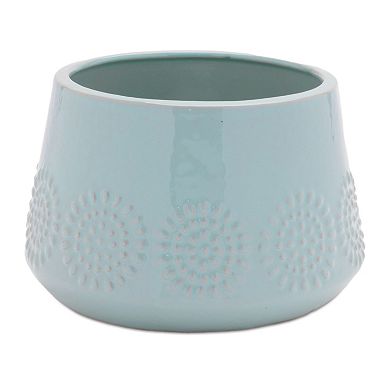 Melrose 2-Piece Ceramic Starburst Pattern Planter Set