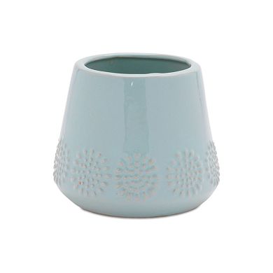 Melrose 2-Piece Ceramic Starburst Pattern Planter Set