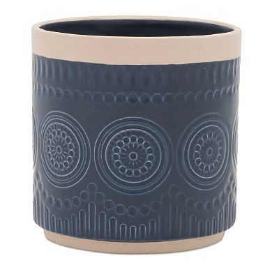 Melrose 2-Piece Ceramic Mandala Pattern Planter Set