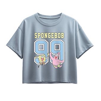 Girls 7-16 Nickelodeon SpongeBob SquarePants Retro Jersey Boxy Tee
