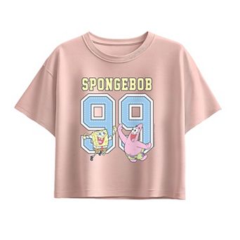 Girls 7-16 Nickelodeon SpongeBob SquarePants Retro Jersey Boxy Tee