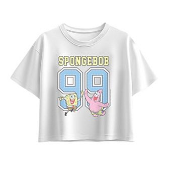 Girls 7-16 Nickelodeon SpongeBob SquarePants Retro Jersey Boxy Tee