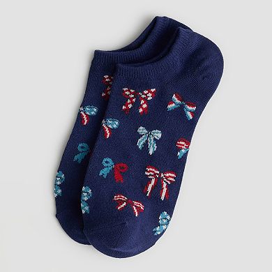 Women's American Bow No Show Socks