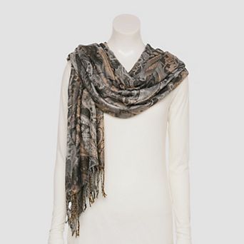 Women's Nine West Paisley Stripe Jacquard Wrap Scarf