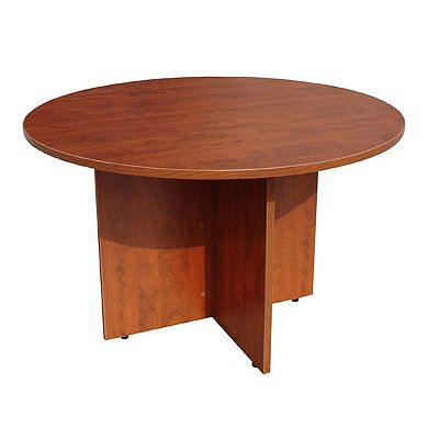 Zoa Round Office Meeting Table with Cross Base