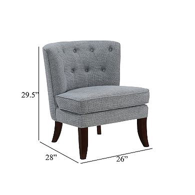 Rose Accent Chair, Button Tufted Wingback, Polyester