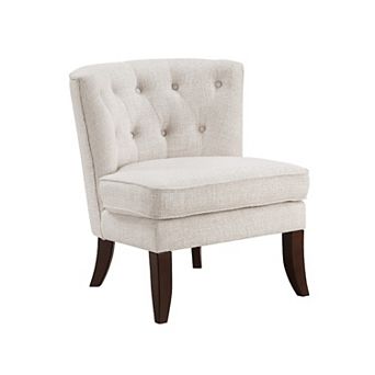 Rose Accent Chair, Button Tufted Wingback, Polyester