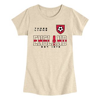 Girls 7-16 England Soccer Graphic Tee