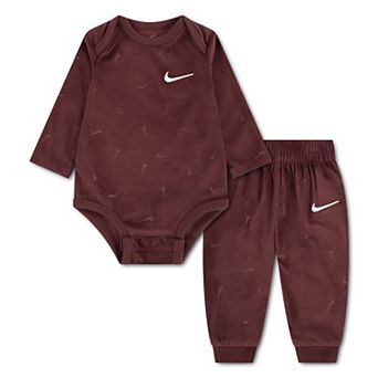 Newborn Baby Nike Essentials Velour Bodysuit & Pants 2 pc Set