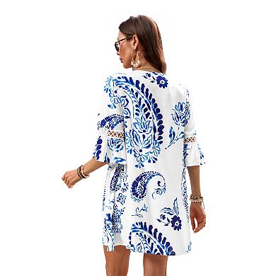 Women's Cupshe Floral Paisley Print Lace Dress