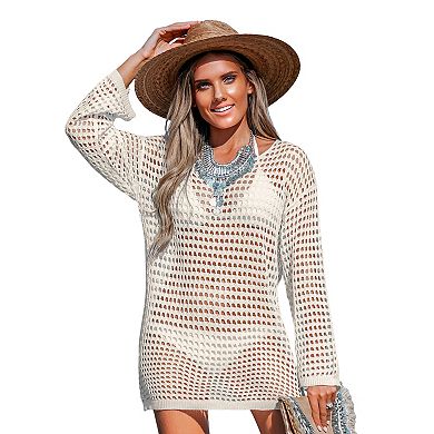 Women's Cupshe Crochet Knit Swim Cover Up