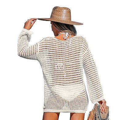 Women's Cupshe Crochet Knit Swim Cover Up