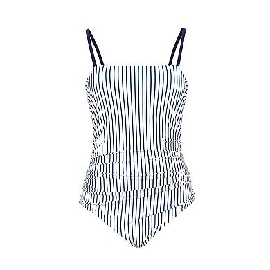 Women's Cupshe Striped Square Neck One Piece Swimsuit