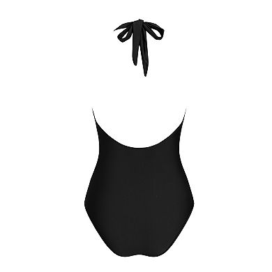 Women's Cupshe Mesh Halter Straps One Piece Swimsuit