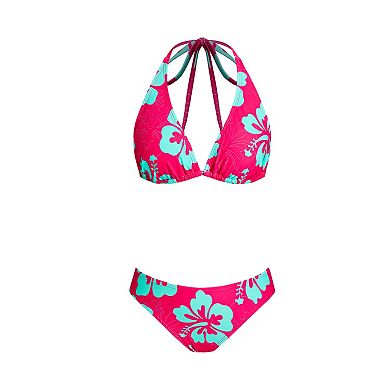 Women's Cupshe Island Escape Floral Back Tie Bikini Set