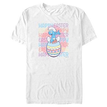 Big & Tall The Smurfs Happy Easter Graphic Tee