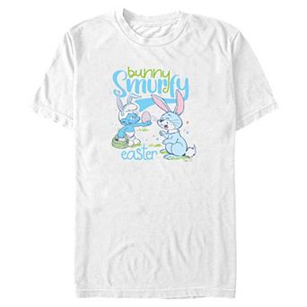 Big & Tall Smurfy Easter Bunny Graphic Tee