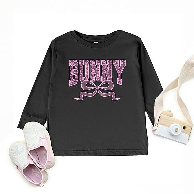 Bunny Pink Lace - Toddler Long Sleeve Graphic Tee