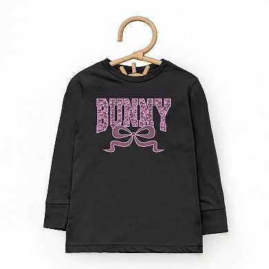 Bunny Pink Lace - Toddler Long Sleeve Graphic Tee