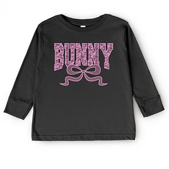 Bunny Pink Lace - Toddler Long Sleeve Graphic Tee