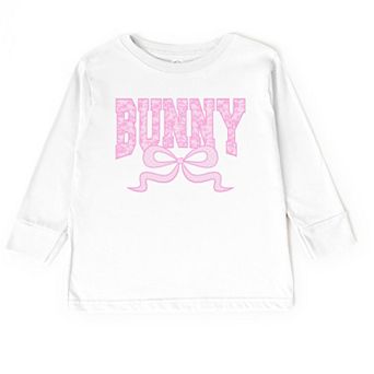 Bunny Pink Lace - Toddler Long Sleeve Graphic Tee