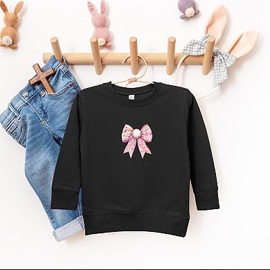 Easter Egg Bow Coquette - Toddler Graphic Sweatshirt