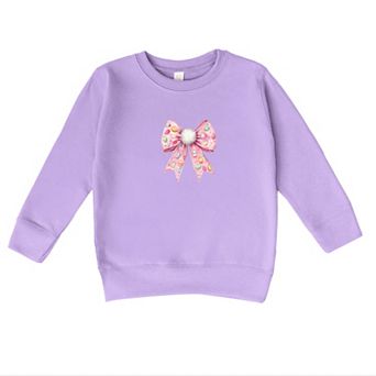 Easter Egg Bow Coquette - Toddler Graphic Sweatshirt