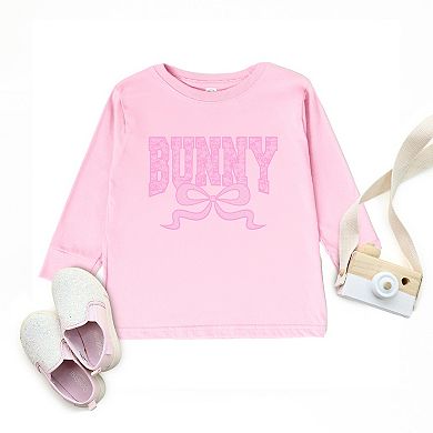 Bunny Pink Lace - Toddler Long Sleeve Graphic Tee