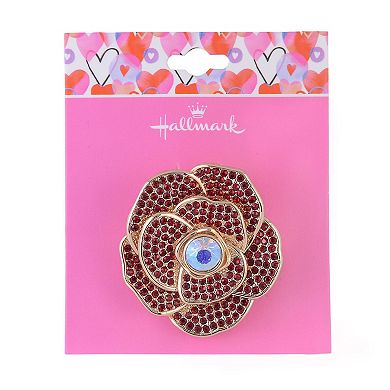 Hallmark Red Stone Rose Pin