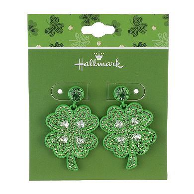 Hallmark St. Patrick's Day Four Leaf Clover Earrings