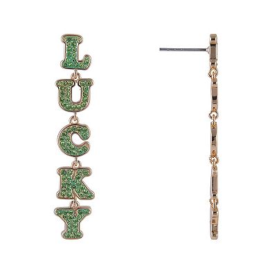 Hallmark St. Patrick's Day Lucky Linear Earrings