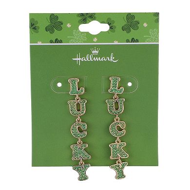 Hallmark St. Patrick's Day Lucky Linear Earrings