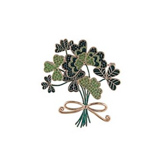 Hallmark St. Patrick's Day Four Leaf Clover Bouquet Pin